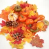 50pcs Mini Artificial Pumpkin Foam Gourd Acorn Berries Maple Leaf Halloween Decoration For Home Halloween Props DIY Crafts